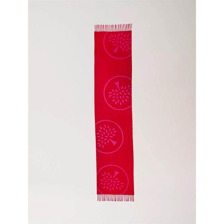 Mulberry Tree Merino Wool Scarf Lancaster Red-Mulberry Pink